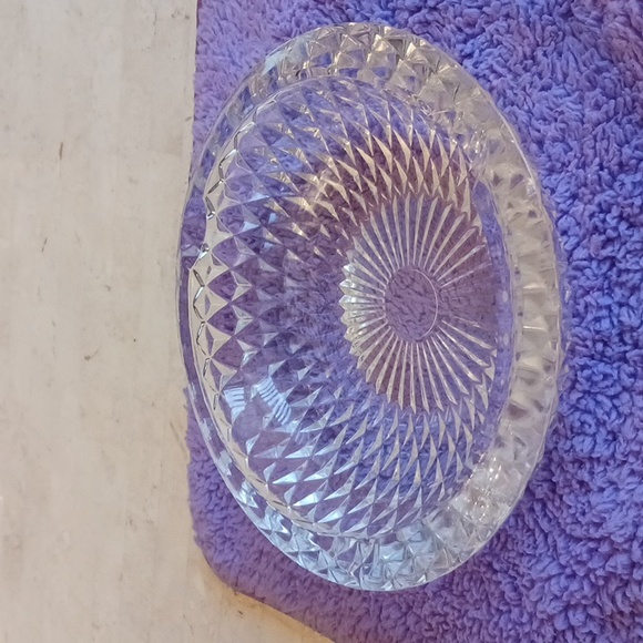 Other - ,Vintage "cut glass",round ash tray/ or candy/ nut bowl..New/never used,)1980's